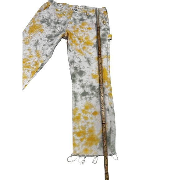 PacSun Carpenter Tie-Dye Pants Yellow & Gray Size 32 Mens Casual Style - Picture 8 of 11